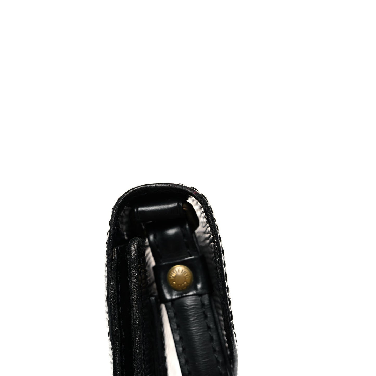 Epi Pochette Sellier Dragonne Clutch Black