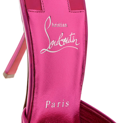 Christian Louboutin Patent Psychic Me Dolly 100 Sandals 38 Fuxia 7 of 8