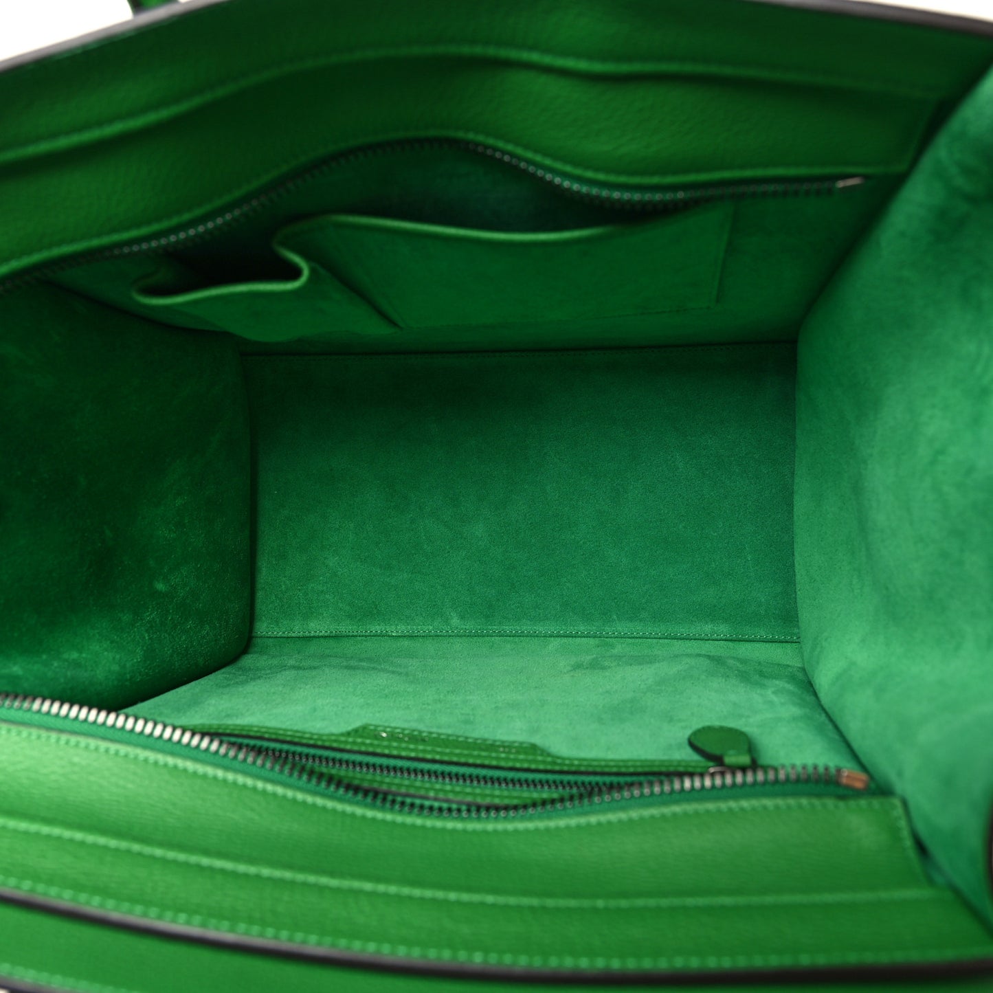 Drummed Calfskin Mini Luggage Mint