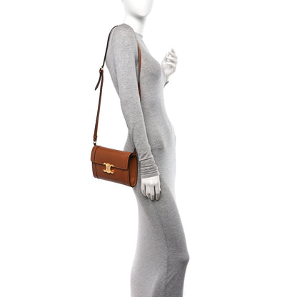 Celine Natural Calfskin Triomphe Strap Bag Tan 2 of 11