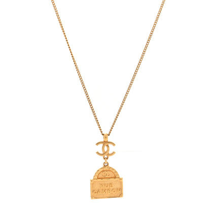 Chanel Metal CC Rue Cambon Necklace Gold 1 of 5