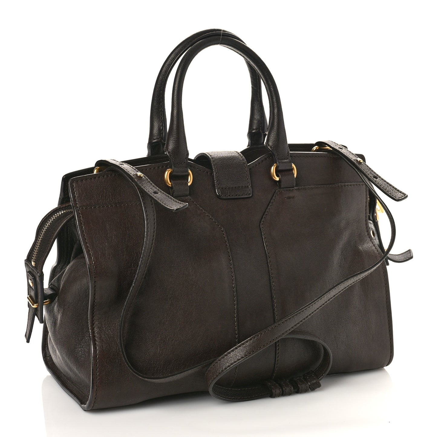 Sheepskin Small Cabas Chyc Dark Brown