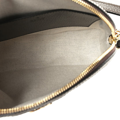 Gucci Monogram Jumbo GG Textured Dollar Calfskin Web Small Ophidia Dome Shoulder Bag Camel Ebony New Acero 5 of 9