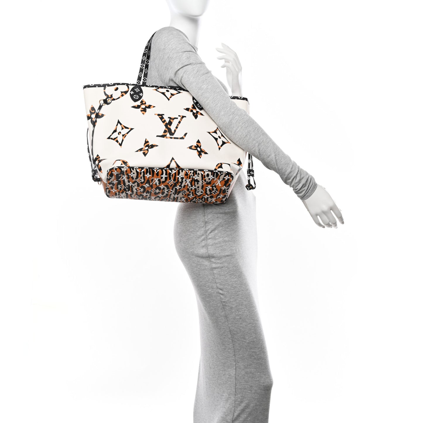 Monogram Giant Jungle Neverfull MM Ivory