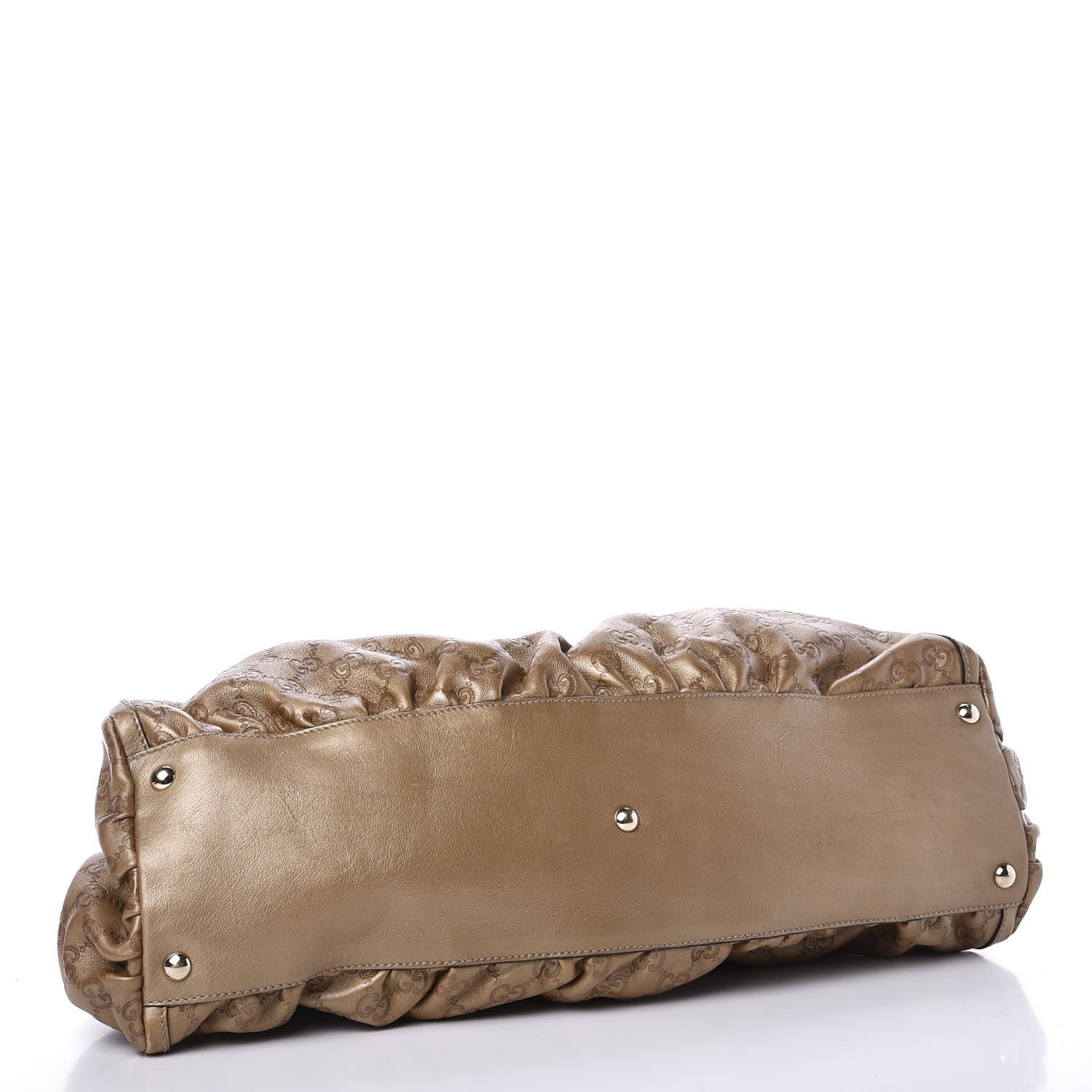 Gucci Guccissima Large D Ring Shoulder Bag Gold 3 of 10