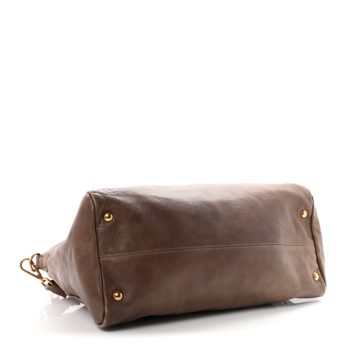 Prada Soft Calf Shopping Tote Bambu 4 of 12