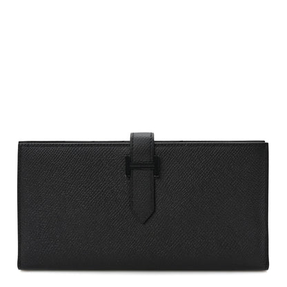Hermes Epsom Monochrome Bearn Gusset Wallet Black 1 of 7