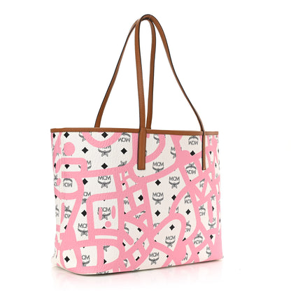 MCM X Eddie Kang Visetos Medium Reversible Shopper Tote White 4 of 18