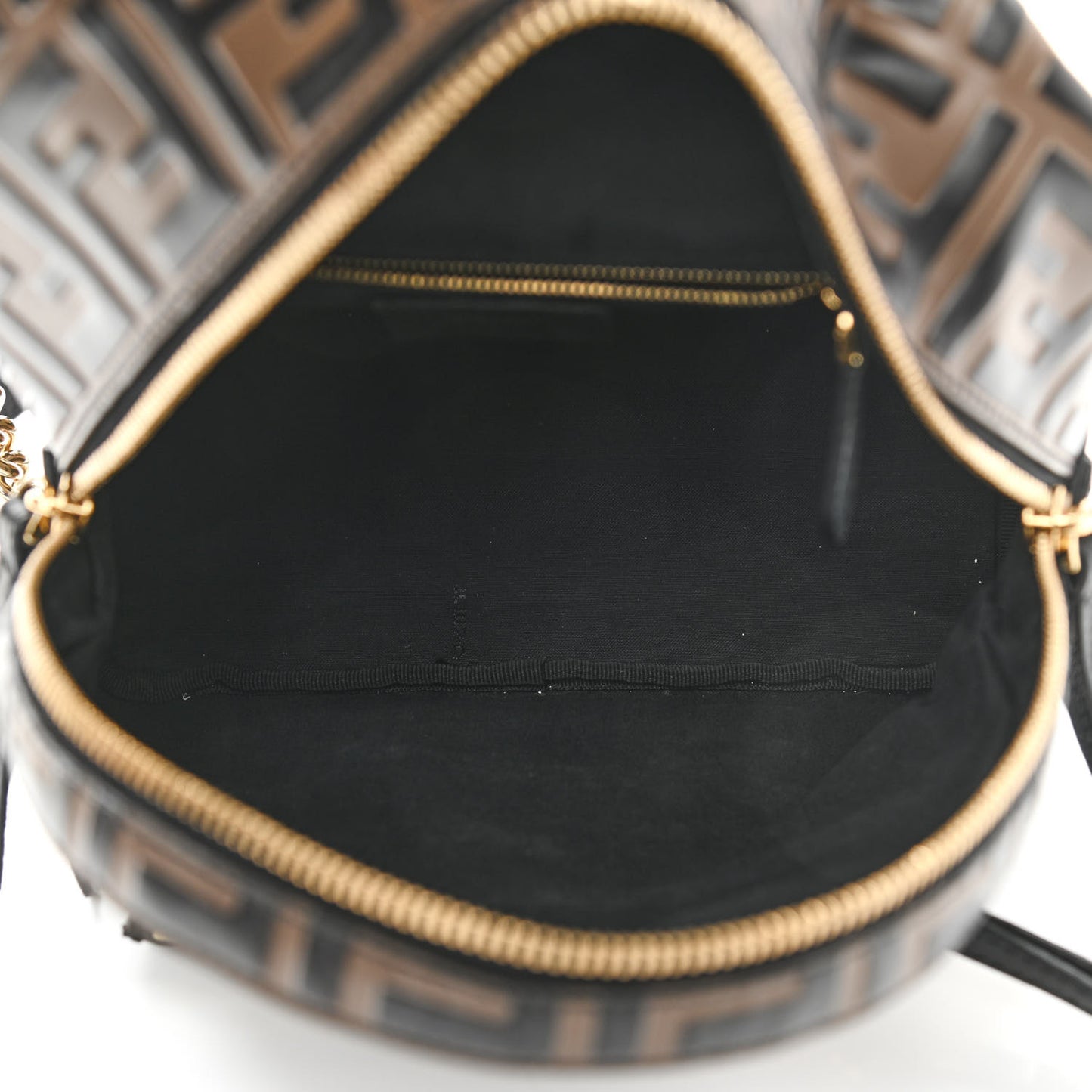 Vitello Bi-Color FF 1974 Embossed Mini Backpack Maya Black