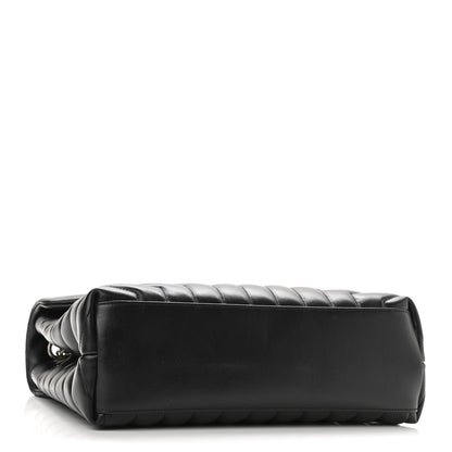 Saint Laurent Calfskin Y Quilted Monogram Medium Loulou Chain Satchel Black 4 of 9