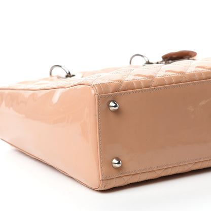 Christian Dior Patent Cannage Large Lady Dior Beige 6 of 10