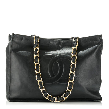 Chanel Lambskin CC Tote Black 1 of 11