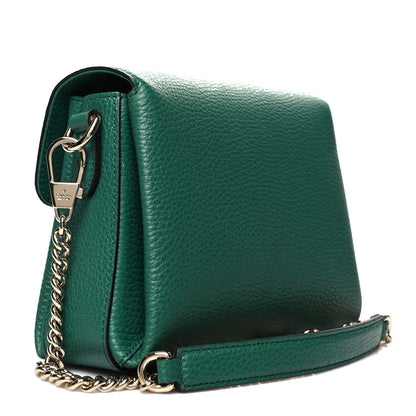 Gucci Dollar Calfskin Interlocking G Crossbody Bag Emerald 3 of 12