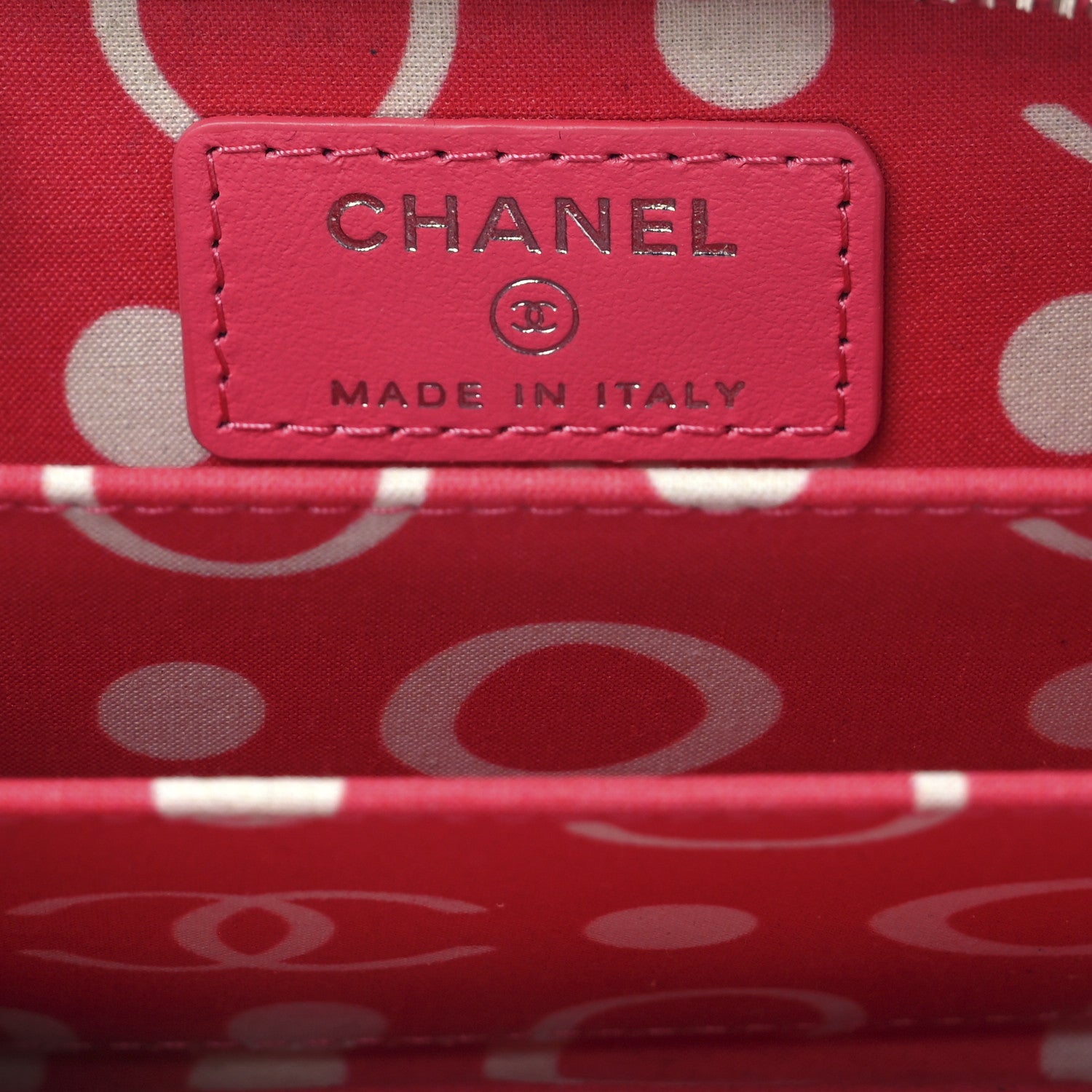 Chanel Caviar Quilted Coco Chanel CC Zip Coin Purse Fuchsia 6 of 9
