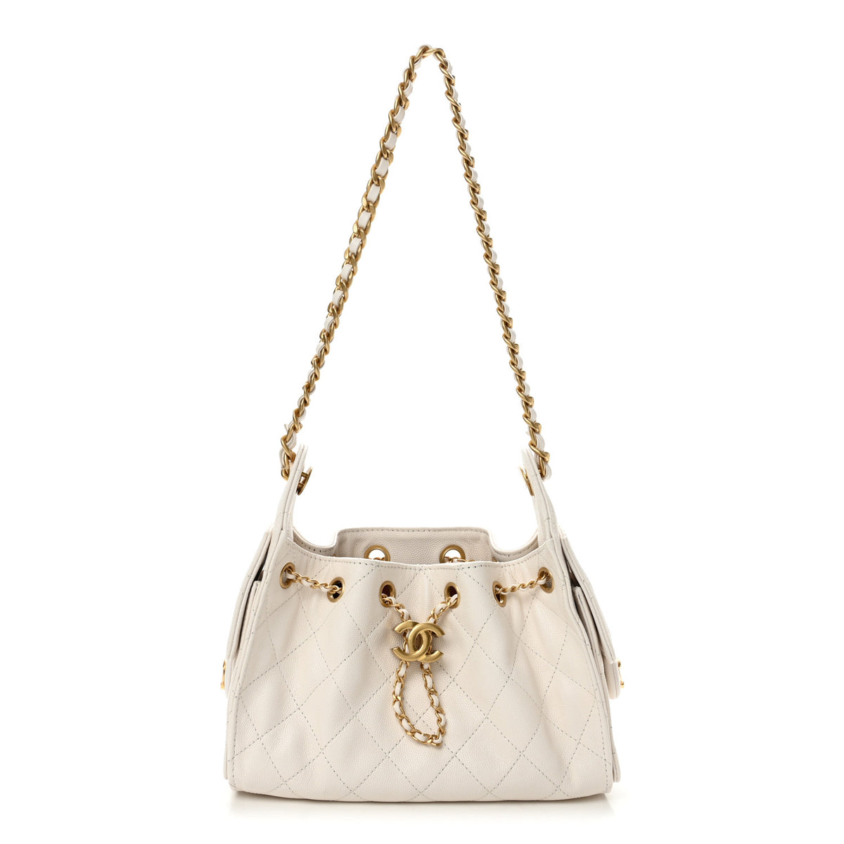 Chanel Caviar Quilted Mini Chanel 25 Handbag White 1 of 11