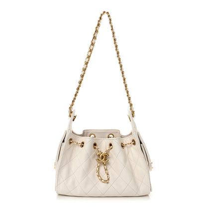 Chanel Caviar Quilted Mini Chanel 25 Handbag White 1 of 11