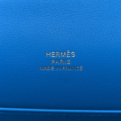 Hermes Swift Kelly Pochette Clutch Bleu Zanzibar 6 of 9