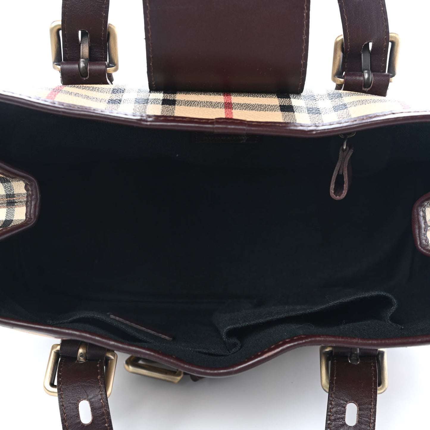 Haymarket Check Buckle Satchel Chocolate