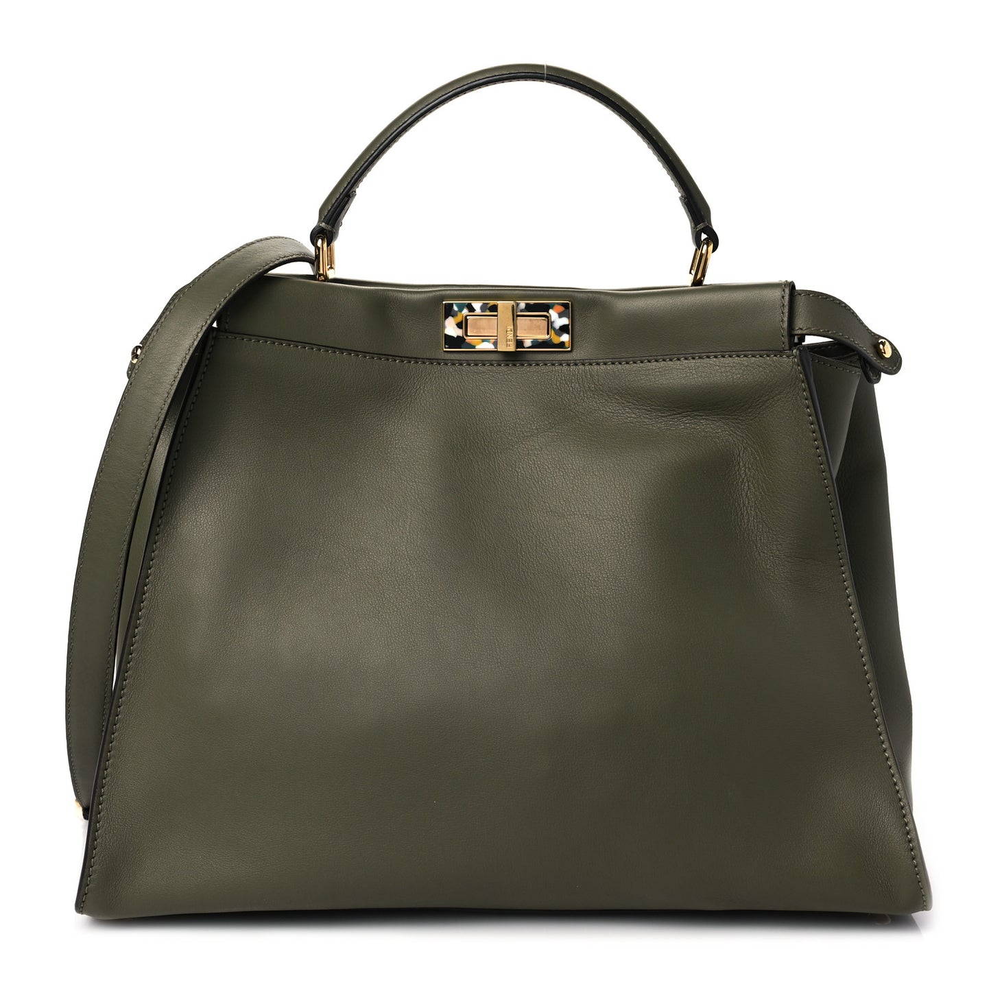 Vitello Seta Plexiglass Granite Large Peekaboo Iconic Satchel Equatore