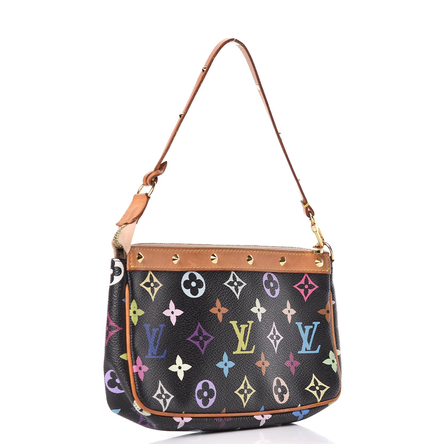 Louis Vuitton Monogram Multicolor Pochette Accessories Black 3 of 16