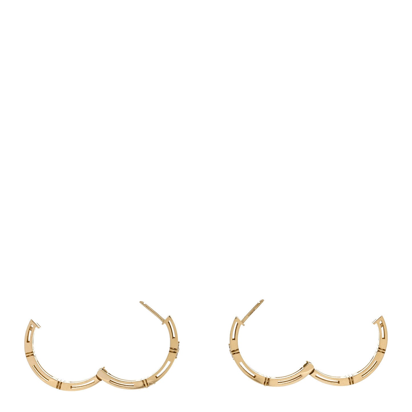 18K Yellow Gold Diamond Love in Verona Large Flower Hoop Earrings