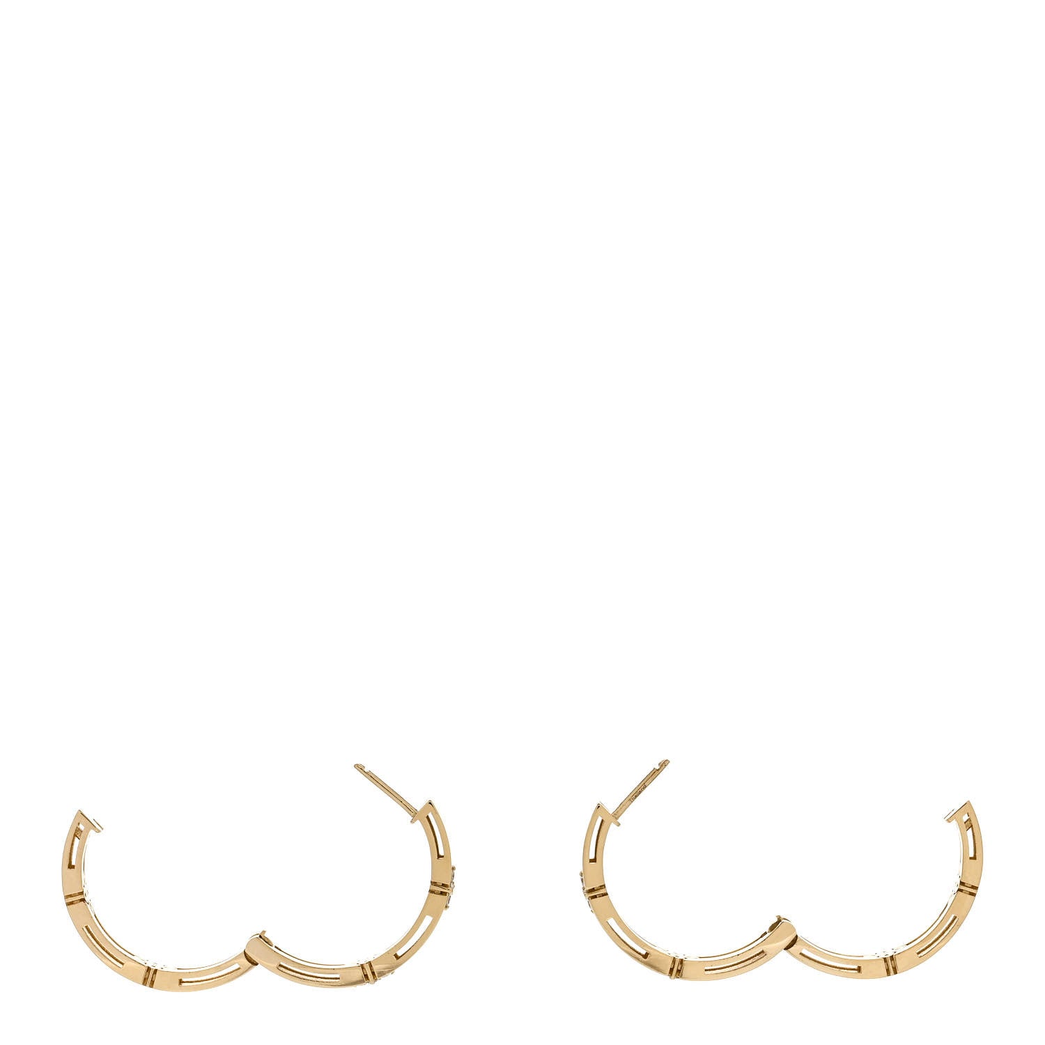 Roberto Coin 18K Yellow Gold Diamond Love in Verona Large Flower Hoop Earrings 3 of 4
