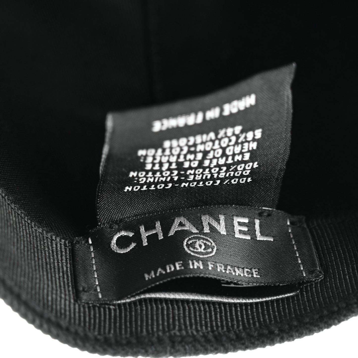 Cotton CC Cap Hat Black White