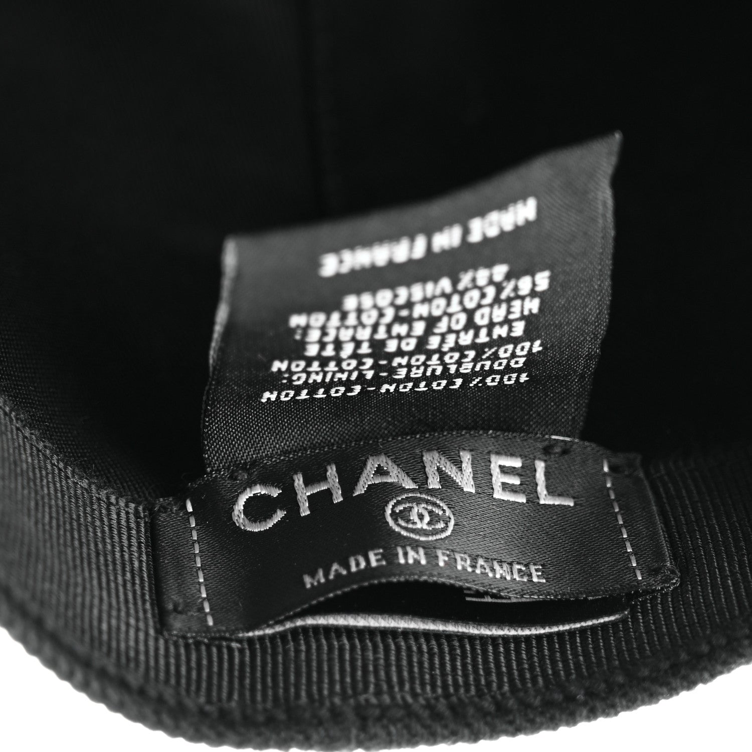 Chanel Cotton CC Cap Hat Black White 8 of 8