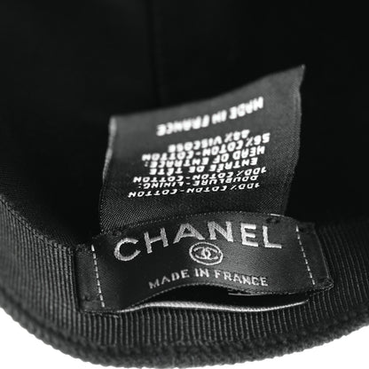 Chanel Cotton CC Cap Hat Black White 8 of 8