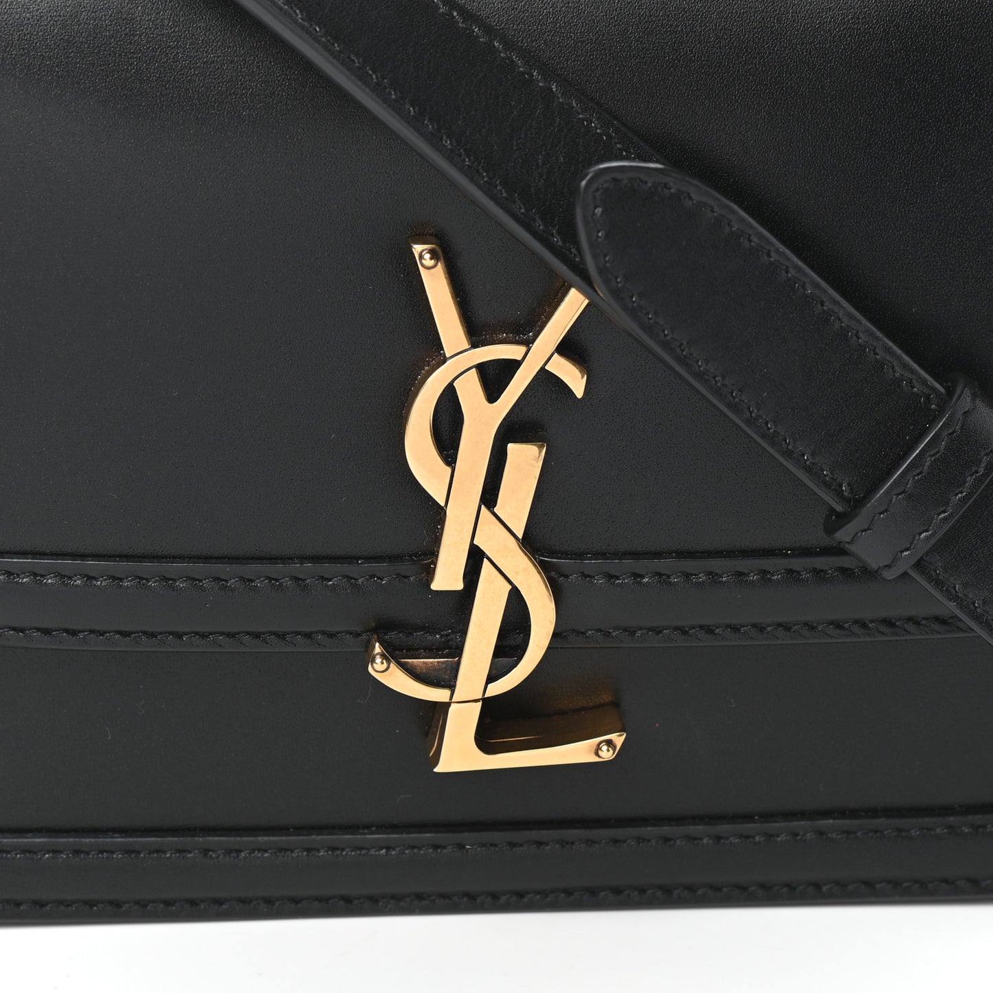 Smooth Calfskin Small Solferino Satchel Black