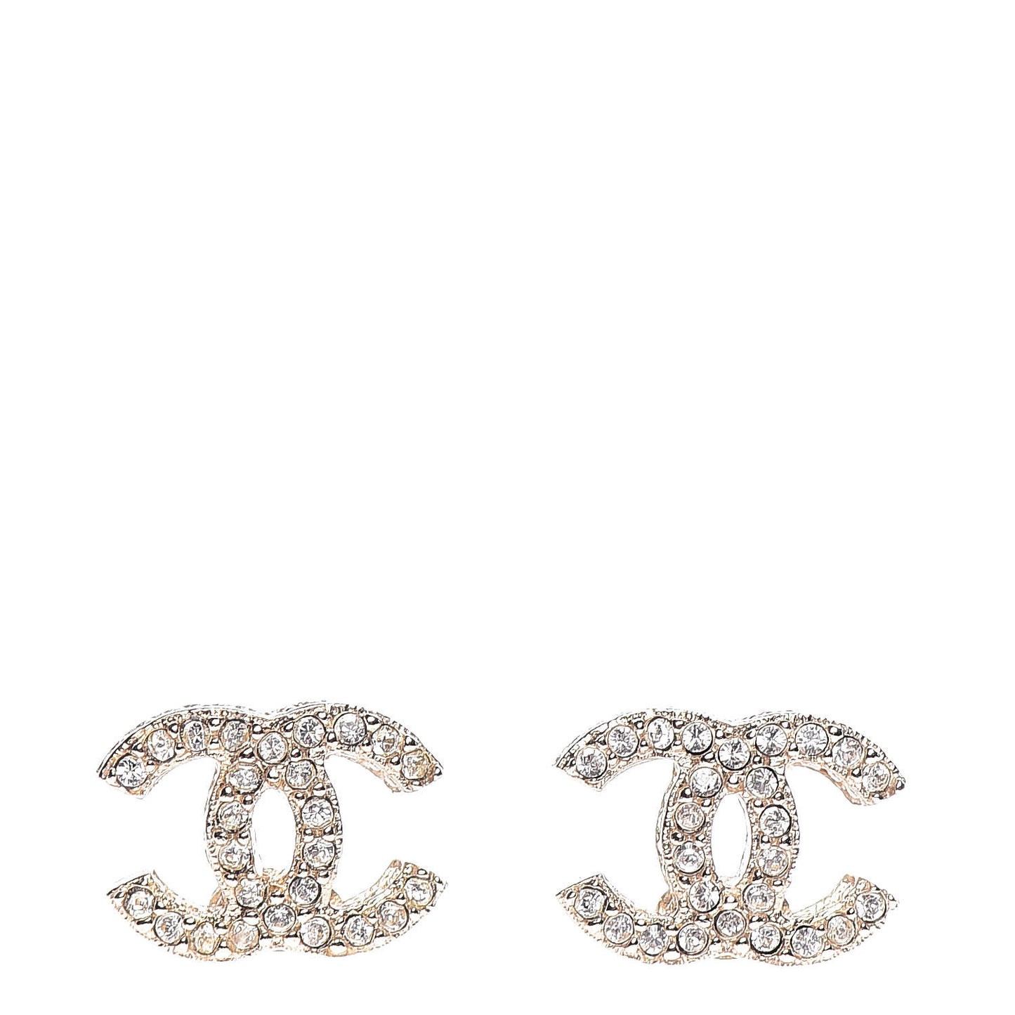 Crystal CC Earrings Gold