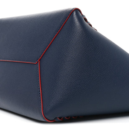 Louis Vuitton Calfskin Braided Lockme Cabas Marine Rouge 9 of 9