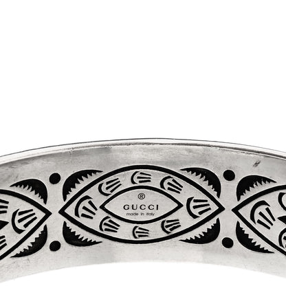 Gucci Sterling Silver Enamel G Cuff Bracelet 3 of 5