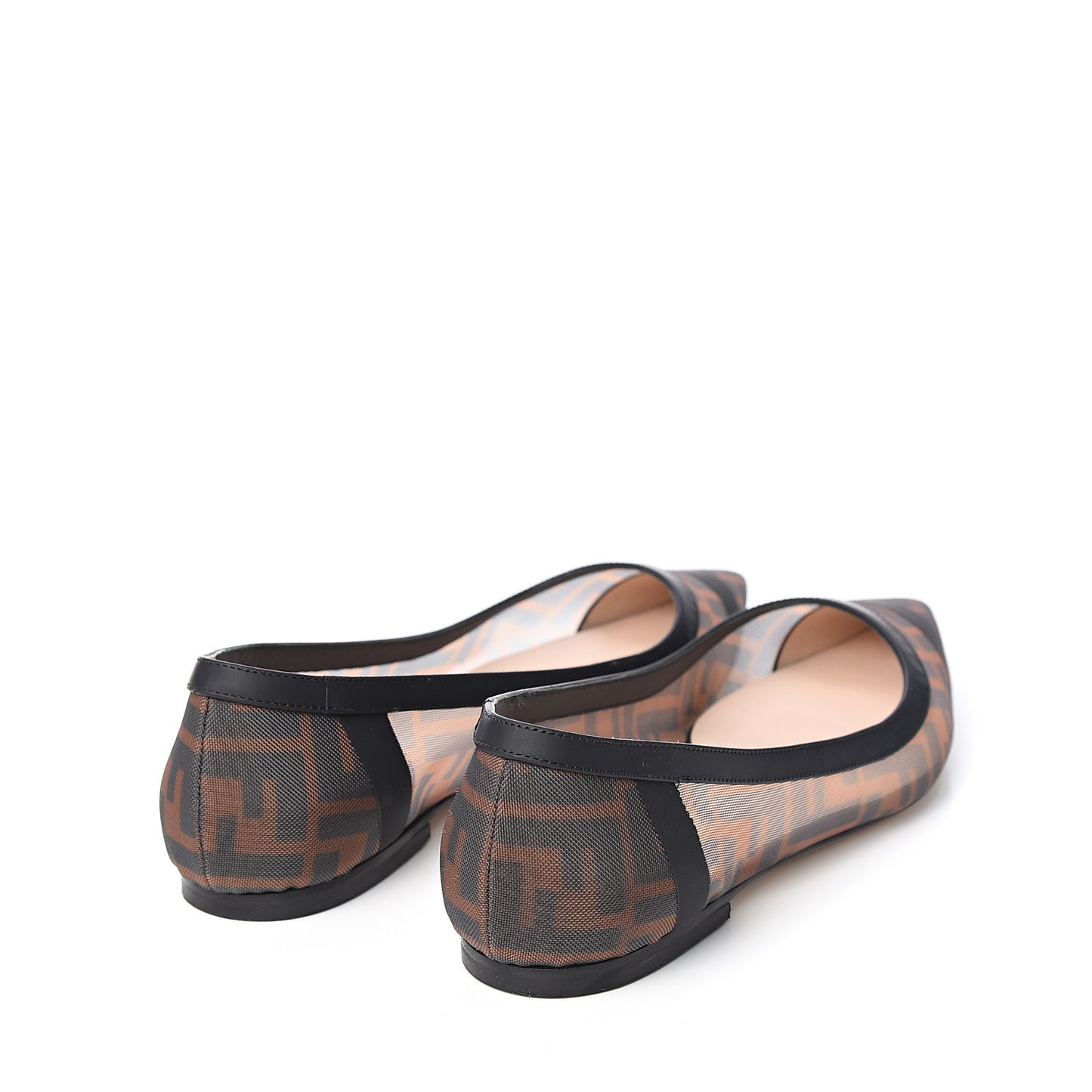 Mesh FF Skimmer Ballerina Flats 40 Tobacco Moro Black