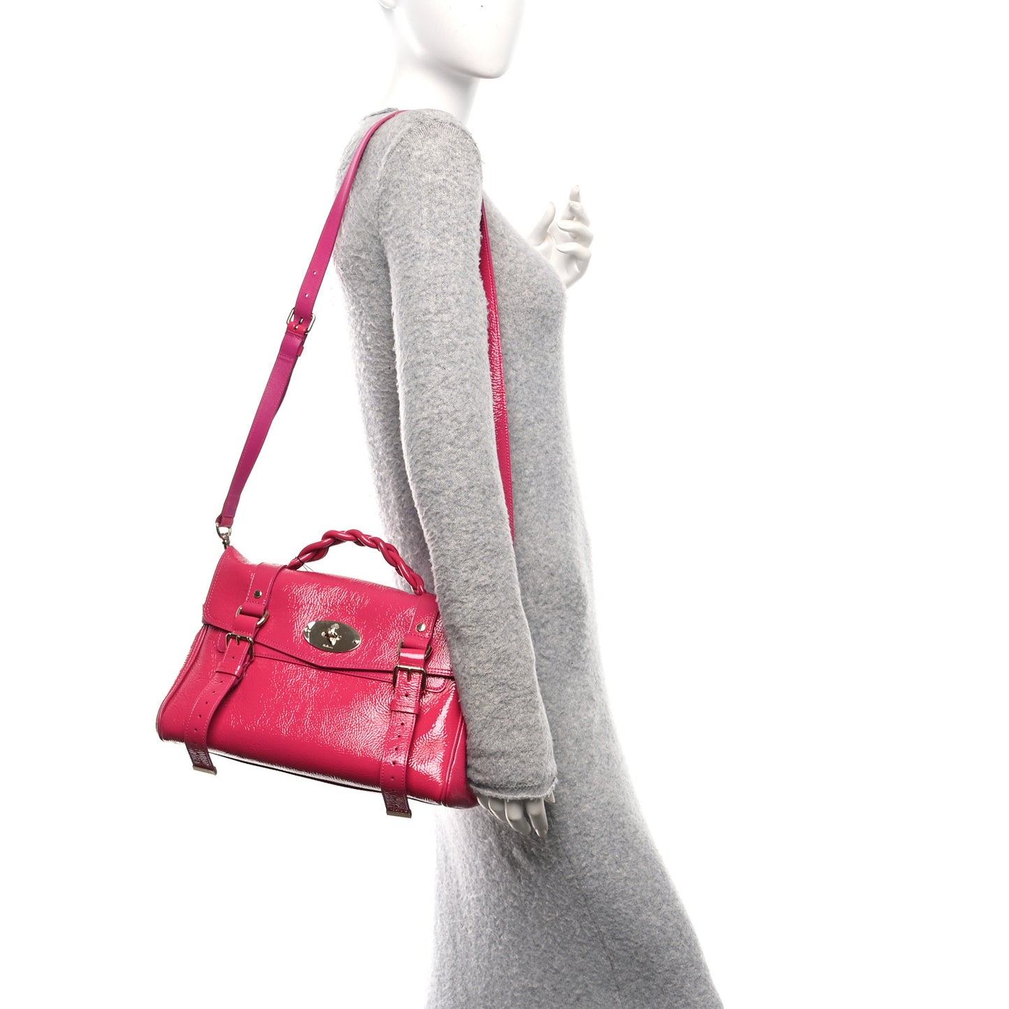 Spongy Patent Small Alexa Pink