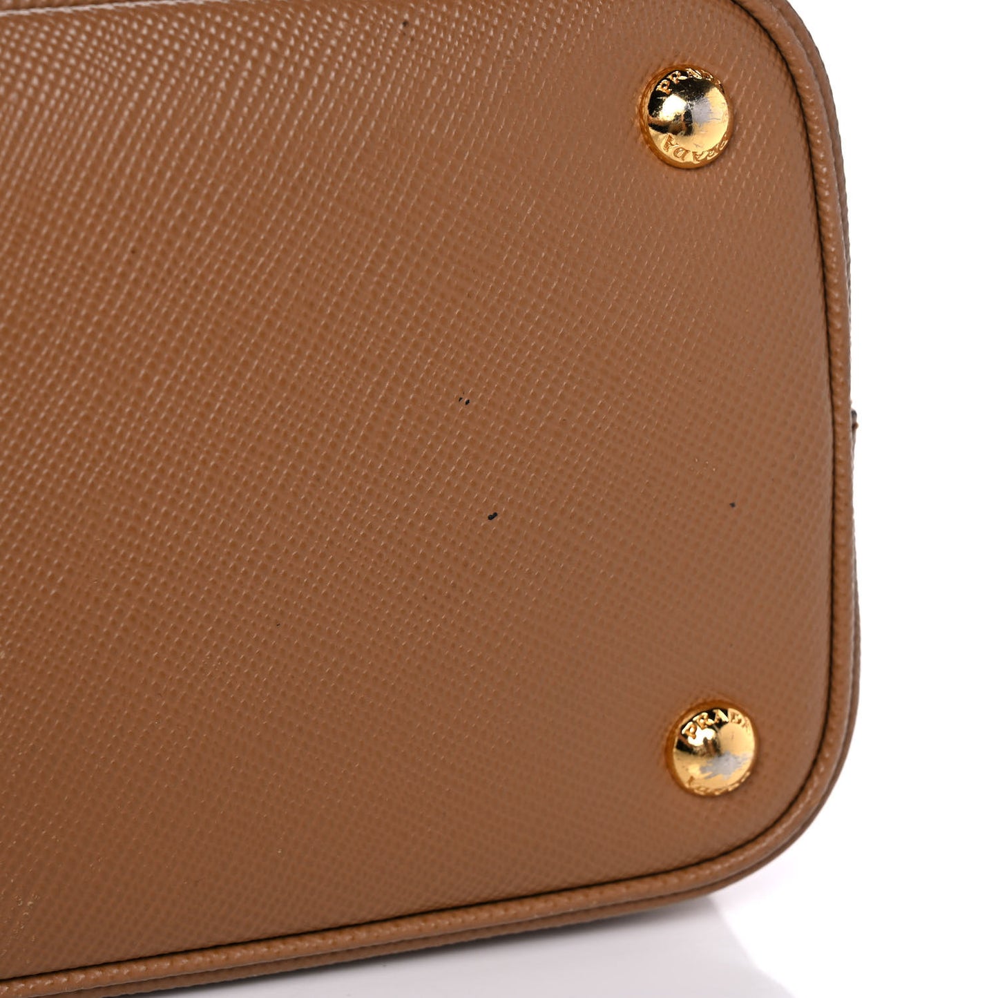 Saffiano Cuir Medium Panier Bucket Bag Caramel Papaya