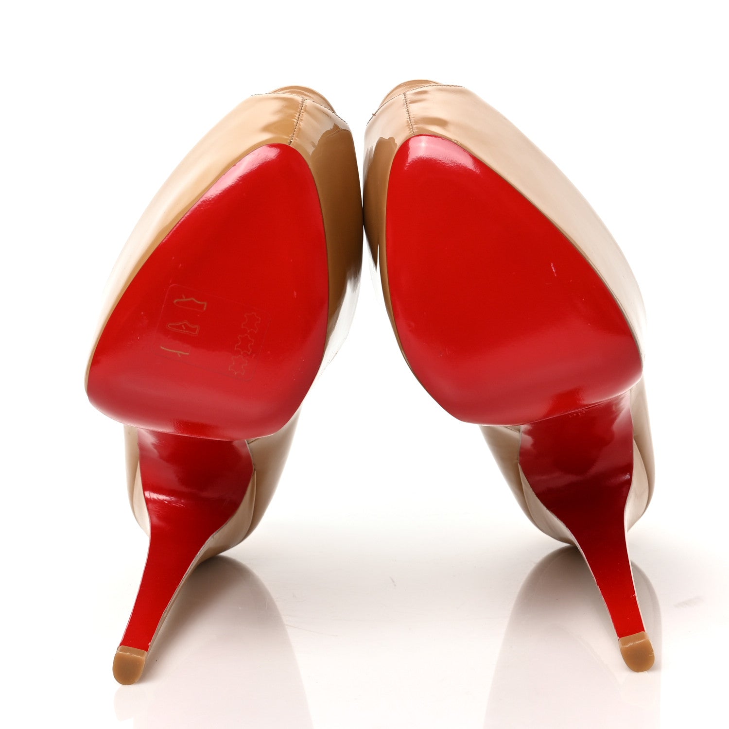 Christian Louboutin Patent Daffodile Peep Toe 160 Pumps 39 Nude 5 of 7