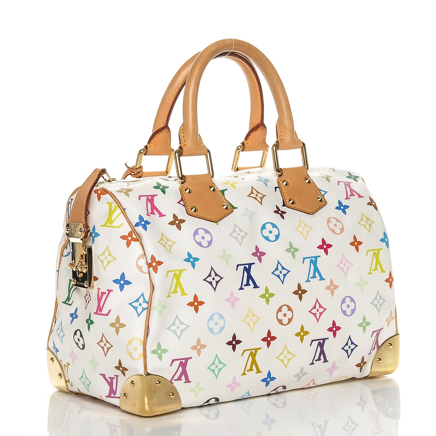 Louis Vuitton Monogram Multicolor Speedy 30 White 3 of 9