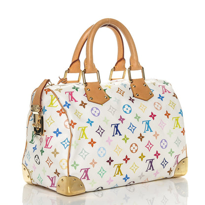 Louis Vuitton Monogram Multicolor Speedy 30 White 3 of 9