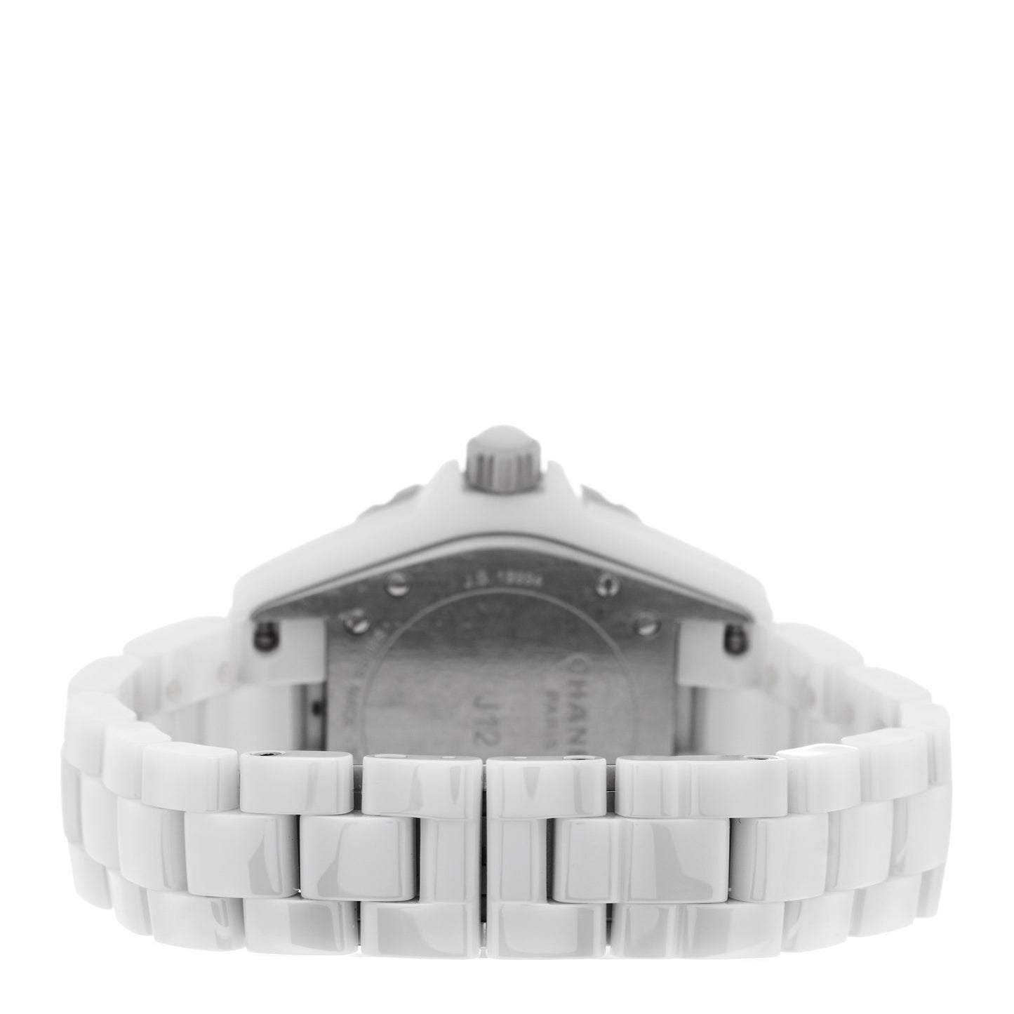 Stainless Steel Ceramic Diamond 33mm J12 Quartz Watch White