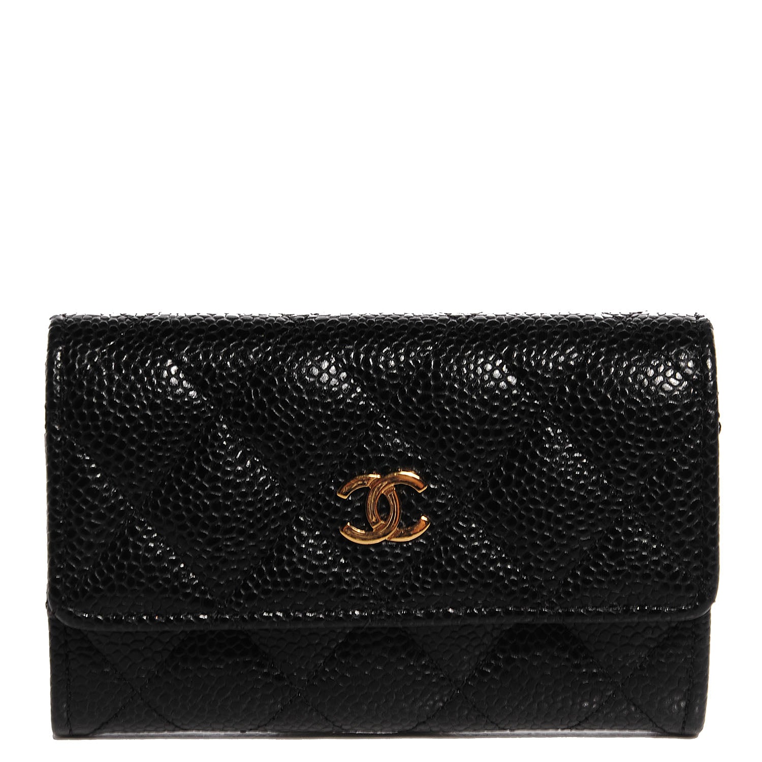 Chanel Caviar Quilted Flap Card Holder Black 1 of 9