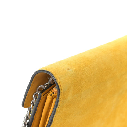 Gucci Suede Mini Dionysus Chain Wallet Yellow 12 of 17