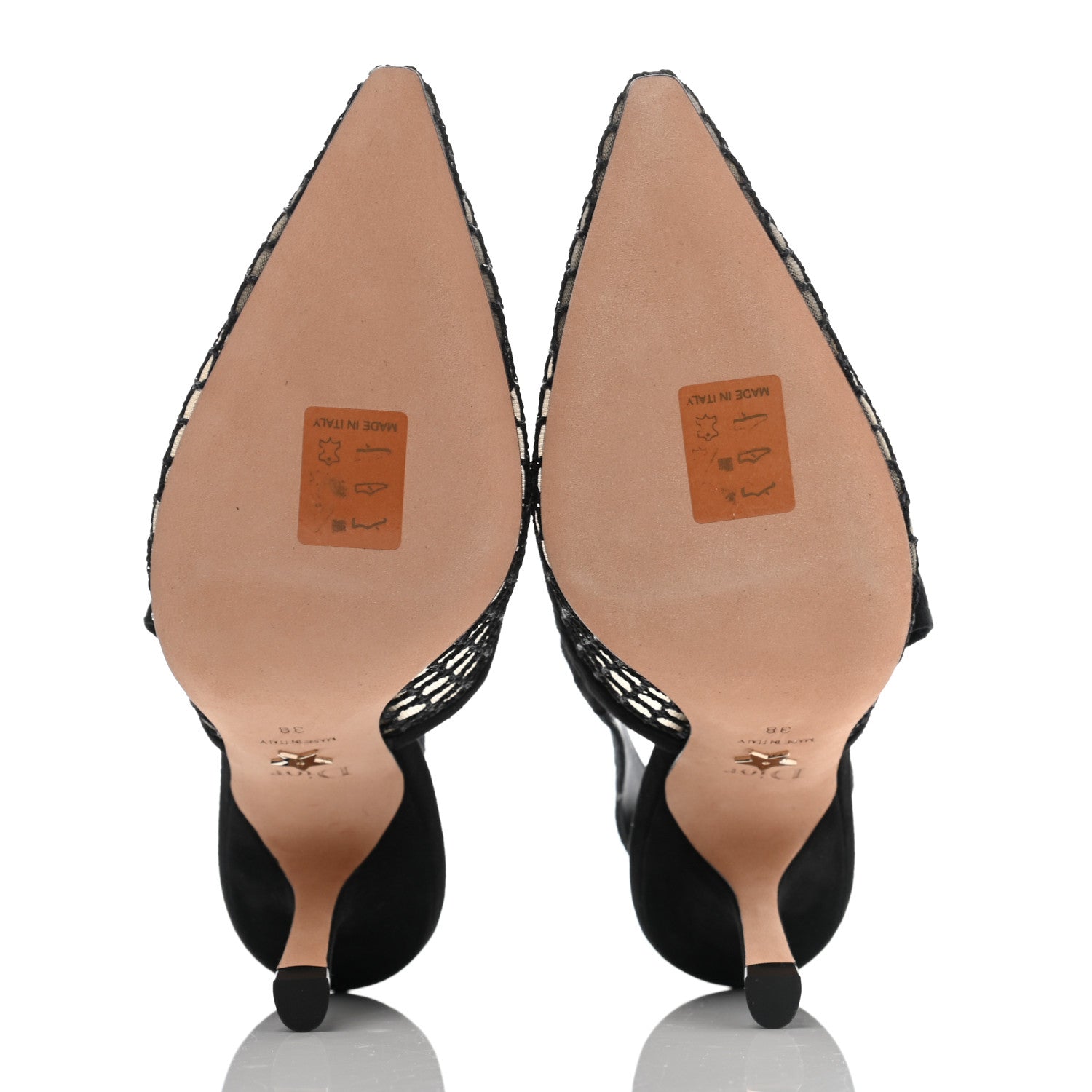 Christian Dior Resille Ribbon J'Adior Slingback 100mm Pumps 38 Black 5 of 8