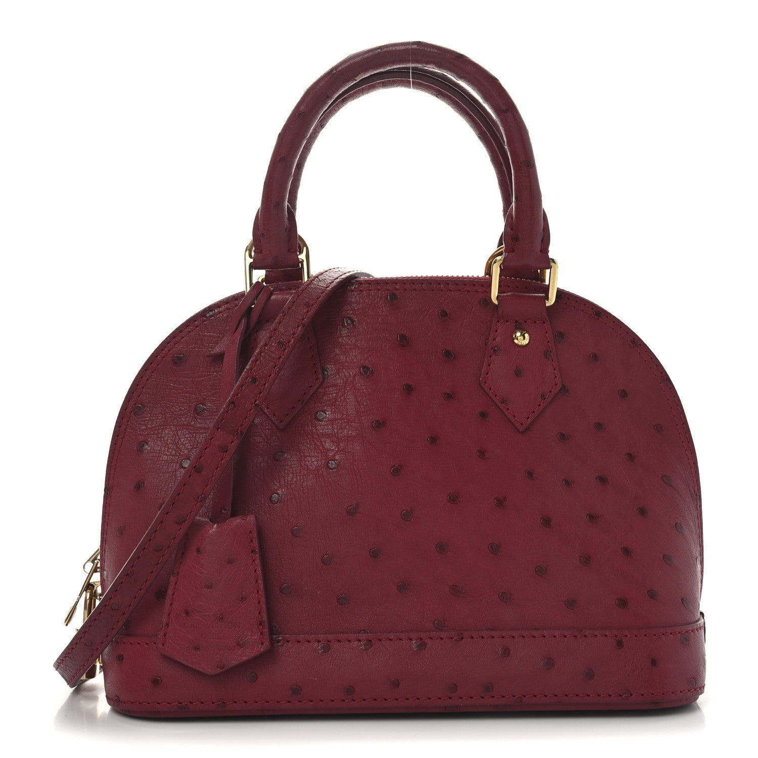 Louis Vuitton Ostrich Alma BB Fuchsia 1 of 9