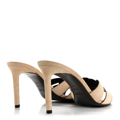 Saint Laurent Suede Tribute 85 Slide Sandals 41 Sand 5 of 10
