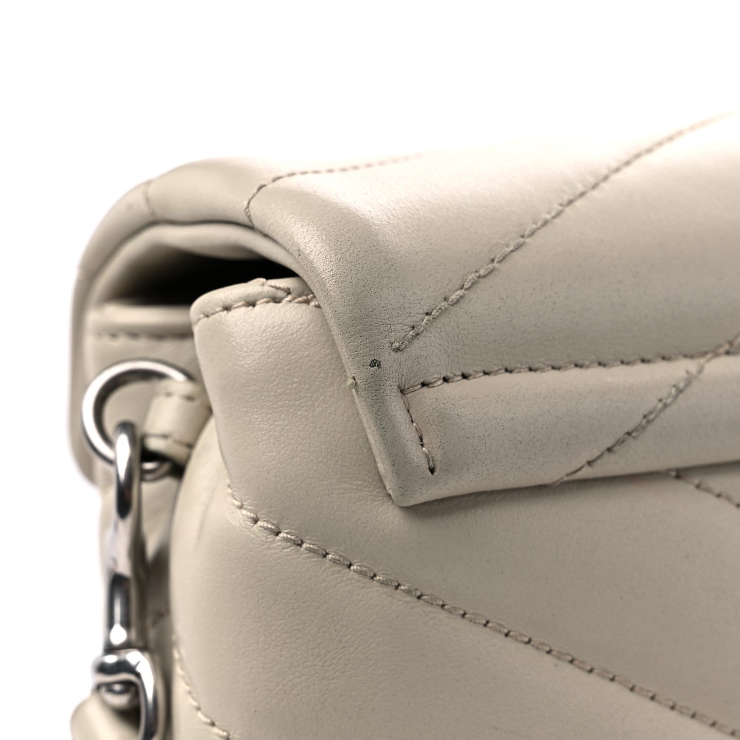 Calfskin Y Quilted Monogram Toy Loulou Crossbody Bag Crema Soft