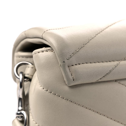 Saint Laurent Calfskin Y Quilted Monogram Toy Loulou Crossbody Bag Crema Soft 15 of 15