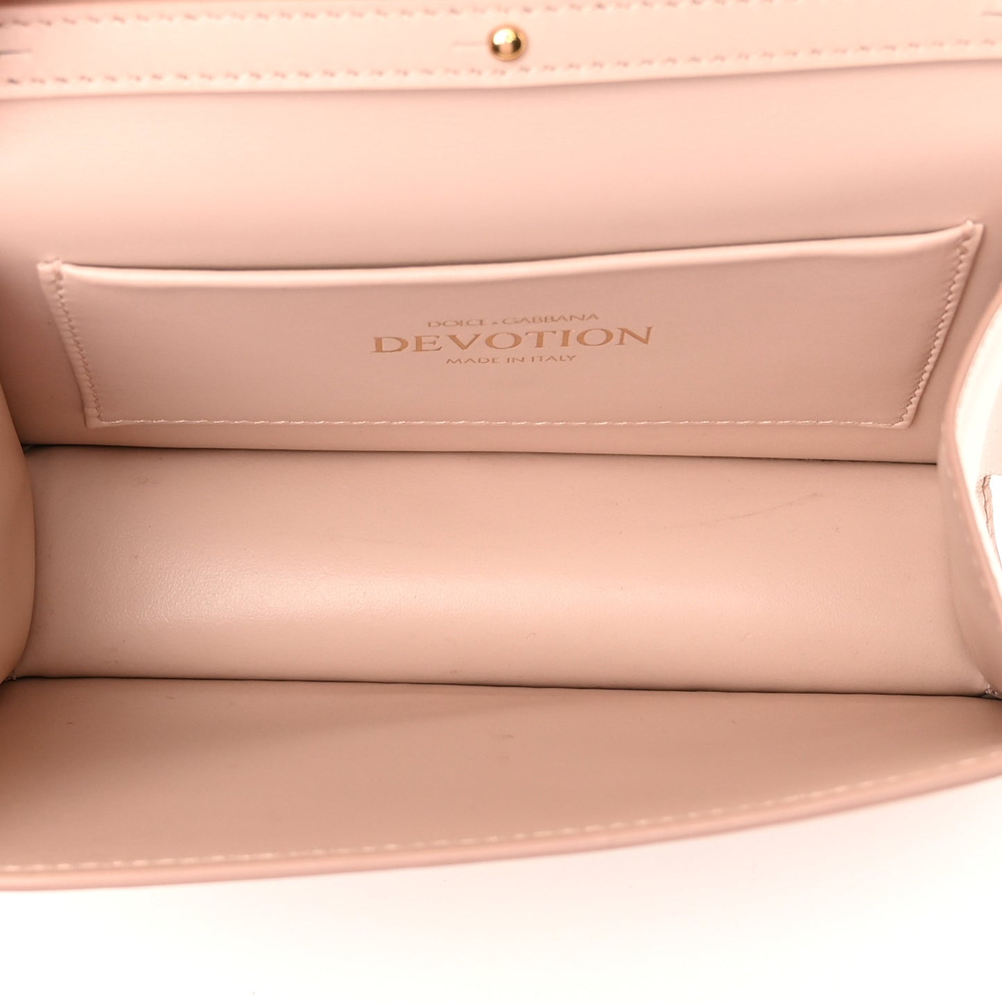 Smooth Calfskin Small Devotion Envelope Top Handle Bag Cipria