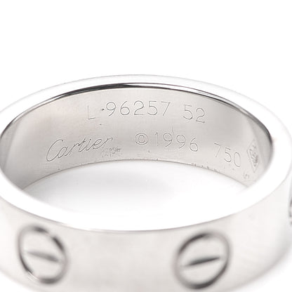 Cartier 18K White Gold 5.5mm LOVE Ring 52 6 4 of 4