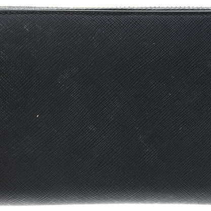 Prada Saffiano Metal Zip Around Wallet Black 14 of 16
